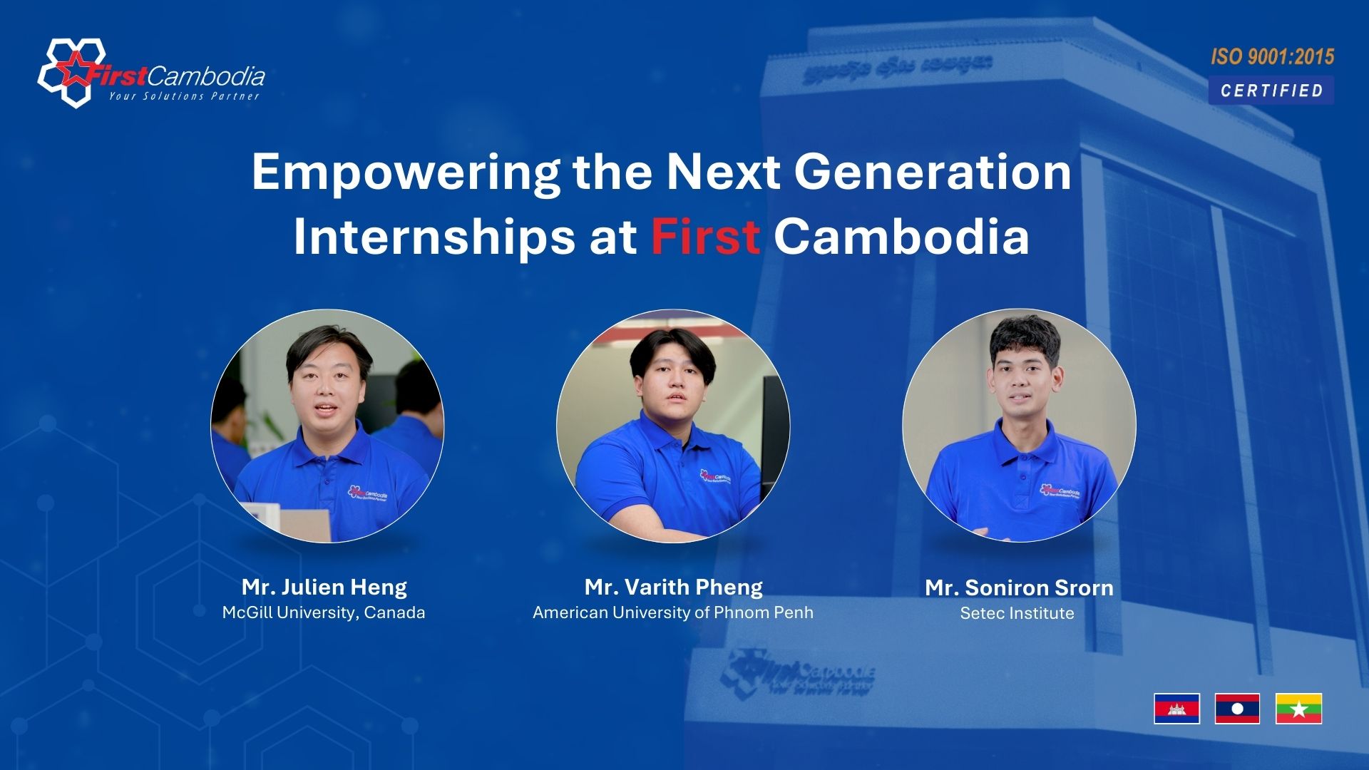 Empowering the Next Generation: Internships at First Cambodia